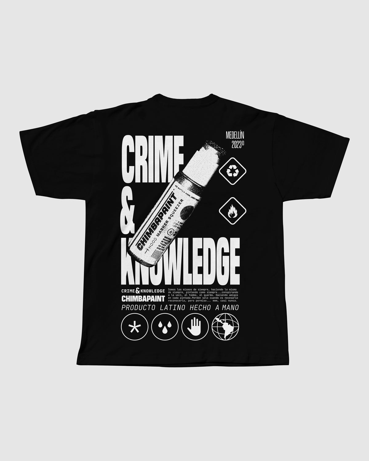 CRIME & KNOWLEDGE™ CAMISETA OVERSIZE