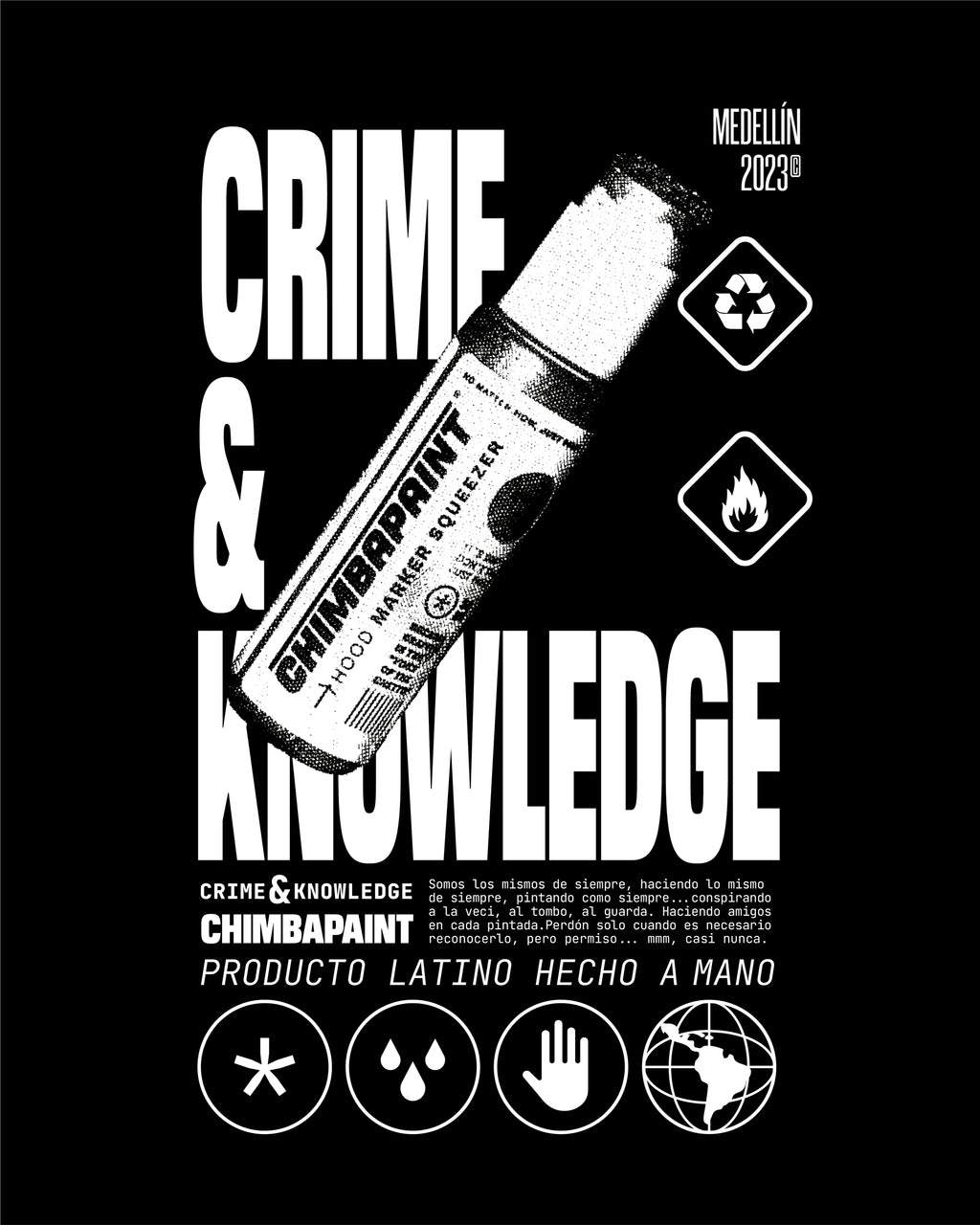 CRIME & KNOWLEDGE™ CAMISETA OVERSIZE